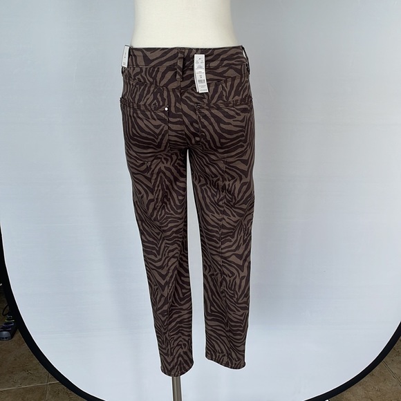 NWT WHBM Mid rise Zebra Skinny Crop Jeans Size 2 - Picture 12 of 16